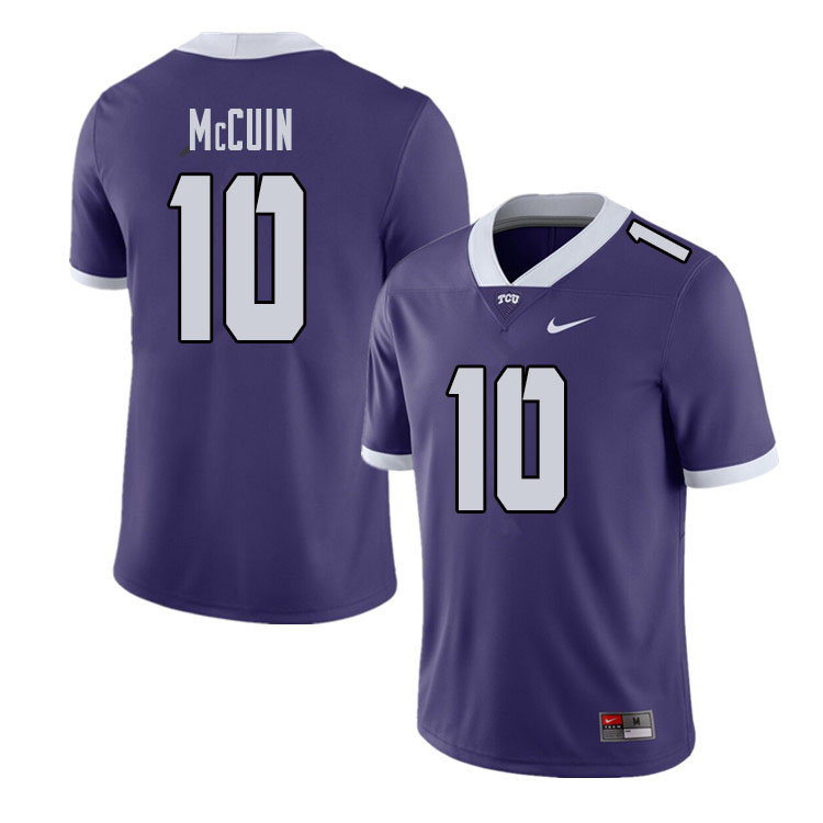 Men #10 Deshawn McCuin TCU Horned Frogs College Football Jerseys Sale-Purple
